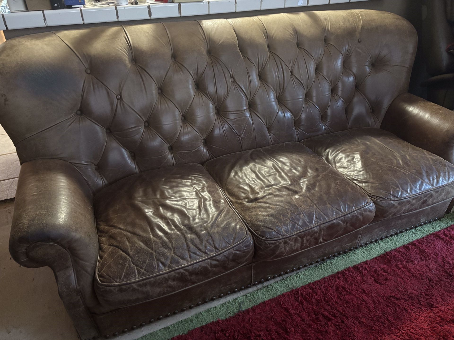 Vintage Leather Couch 