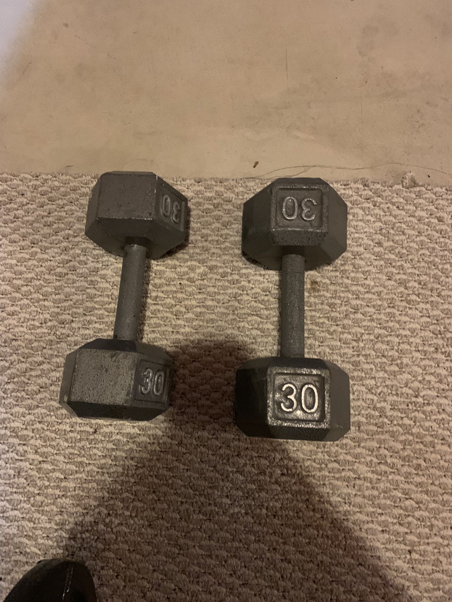 Weight bench set with free weights