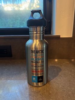 National Geographic/Lindblad Expeditions stainless-steel souvenir bottle.
