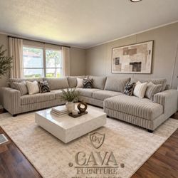 ✨ SECCIONAL DE LUJO — $1,699 ✨  Hermoso seccional moderno, súper amplio y cómodo, ideal para una sala grande.  🛋️ Precio: $1,699 📏 Medidas generales