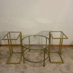 Coffee Table with Two End Tables 