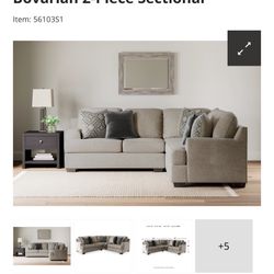 Ashley Signature Bovarian Beige 2 Piece Sectional 