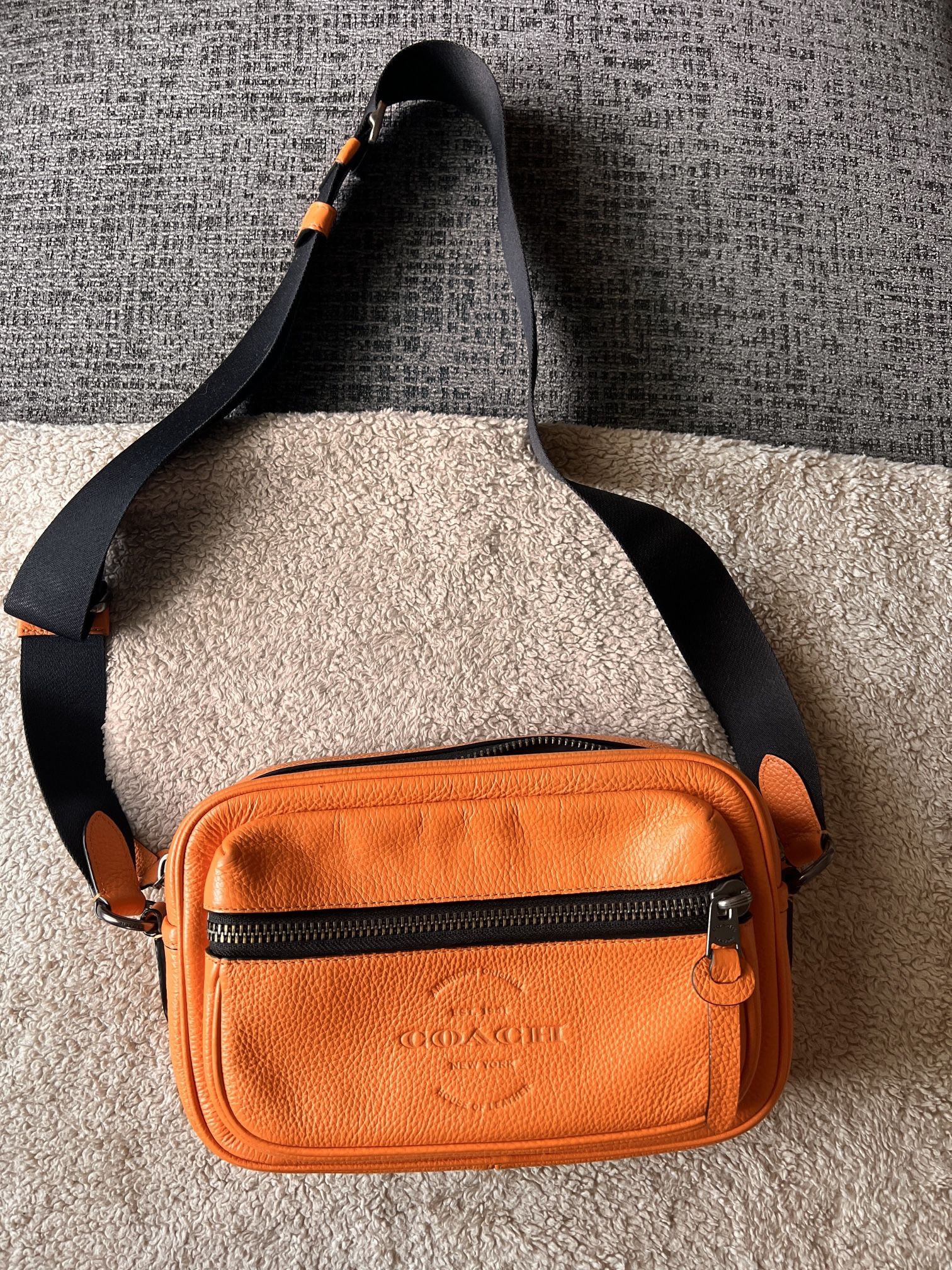 Coach Leather Crossbody / Sling Bag – Orange