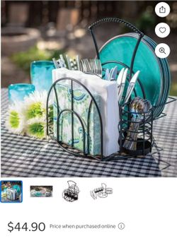 New picnic caddy for plates and utensils