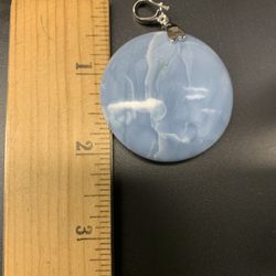 Blue Opal Rhodium Over sterling Silver Enhancer - by MCGI