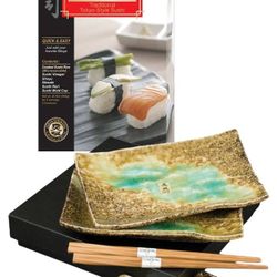 Sushi Platter Plates Ramekins Chopstick sets Holiday Christmas Gift