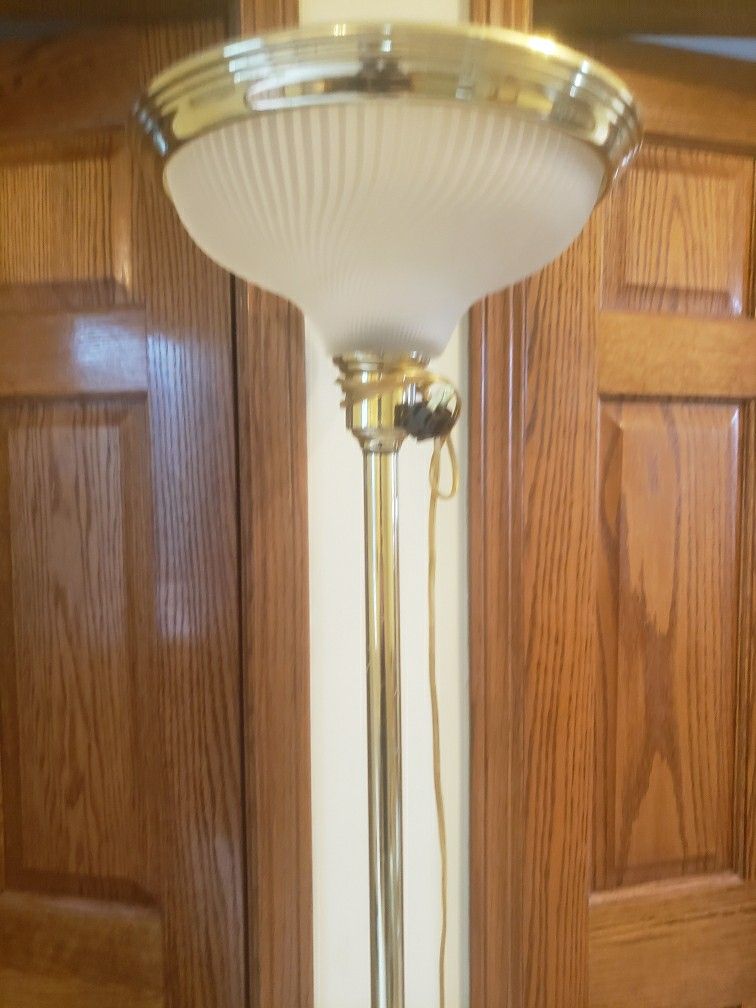 Floor Lamp..Glass Shade 3- way
