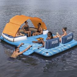 Bestway Hydro-Force 6-Person Inflatable Party Island w/ Canopy – NEW