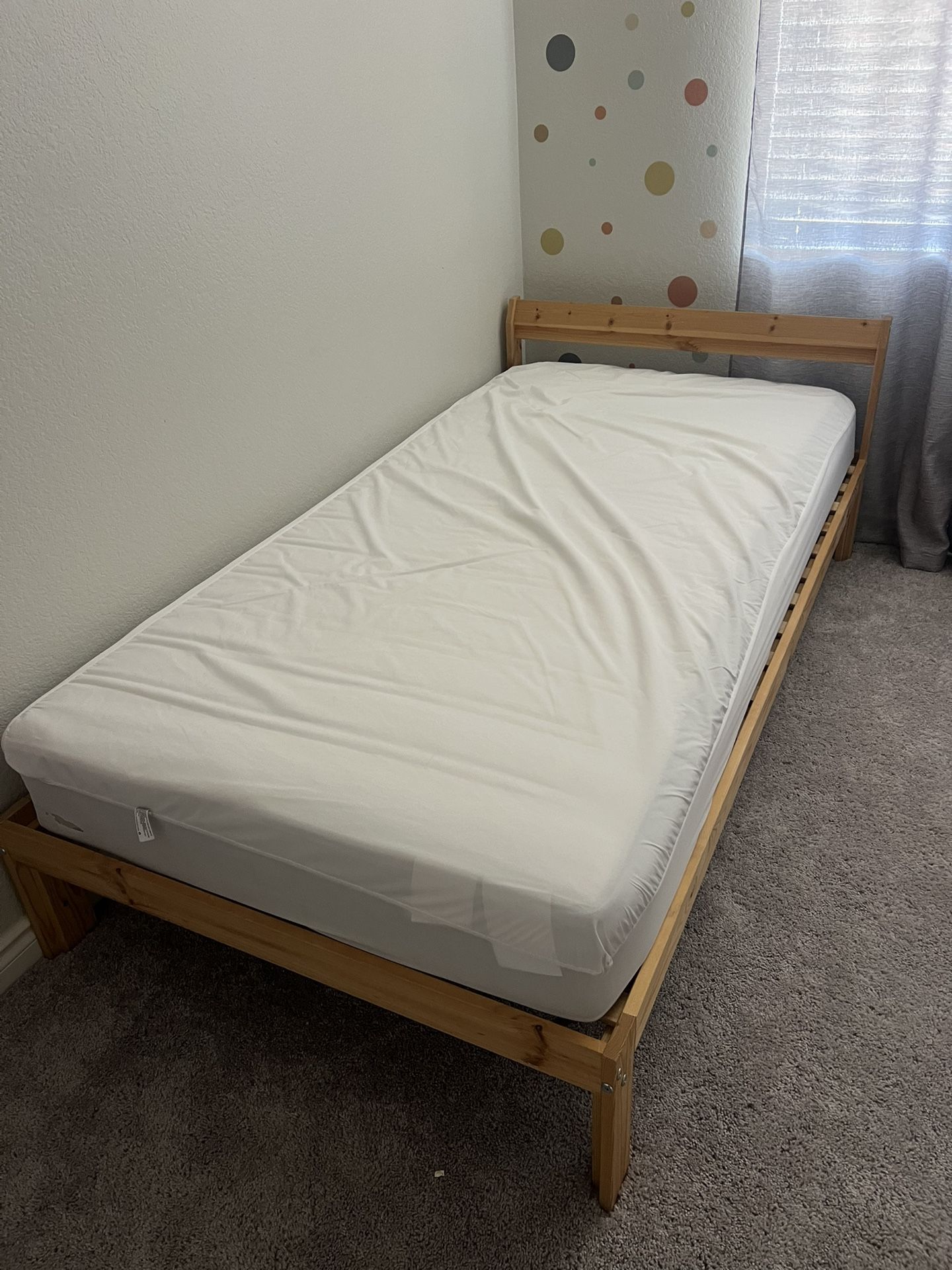 Ikea Neiden Wooden Toddler Bed
