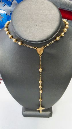 14k 30inch Rosary 37.6 Grams (CASH ONLY, NON NEGOTIABLE)