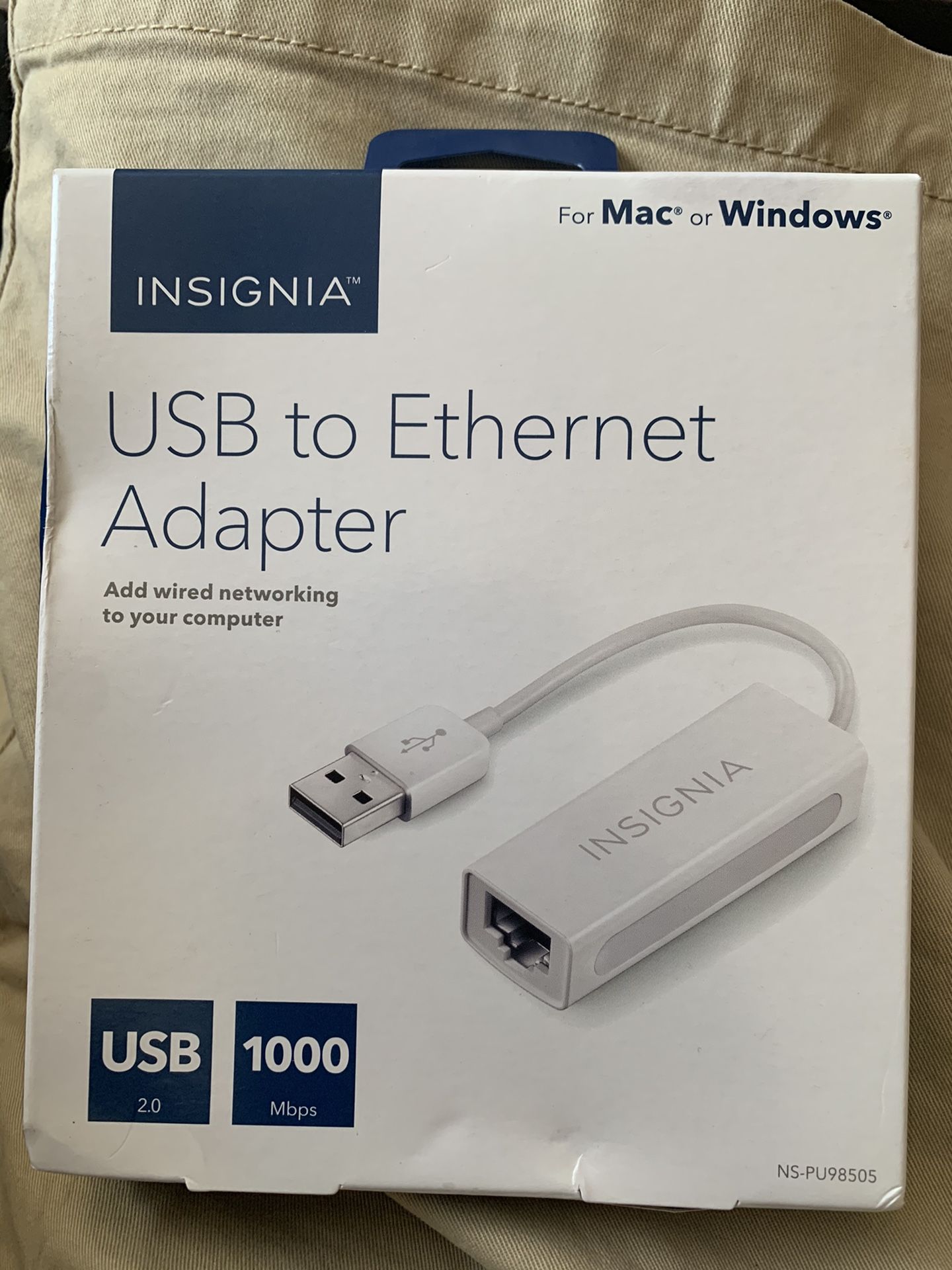 USB to Ethernet Adapter, Sealed box, Never Used