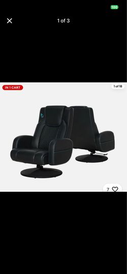DPS Centurion Pedestal Swivel Gaming Chair with Storage Pockets, Reclining Chair