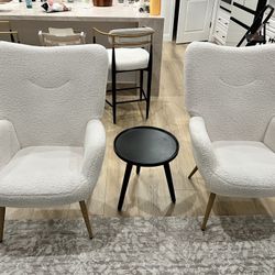 Alden Design Mid-Century Modern Wingback Accent Chair,