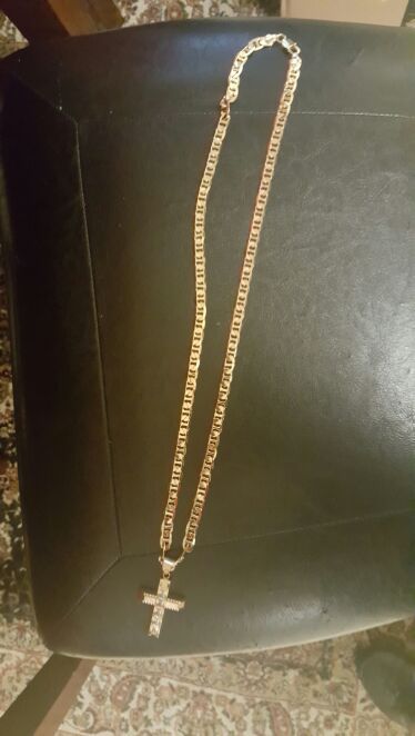 24k gold plated chain 30''