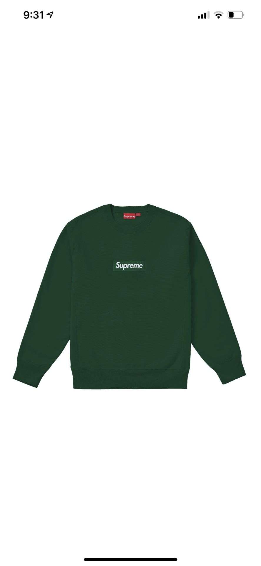 Supreme Pine Green Box Logo Hoodie