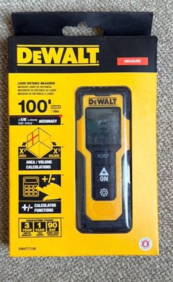 DEWALT- LASER MEASURE UP TO 100’ FEET.  NEW