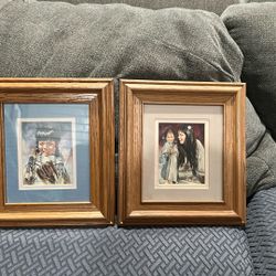 2 American Indian Glass Framed Prints