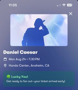 Daniel Caesar Concert ticket