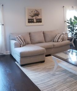 Ashley Sofa With Reversible Ottoman
