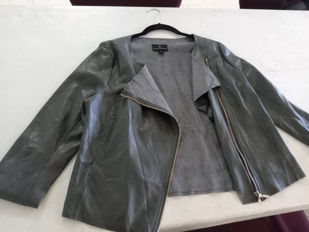 Worthington Women's Faux Leather Jacket Size Small
