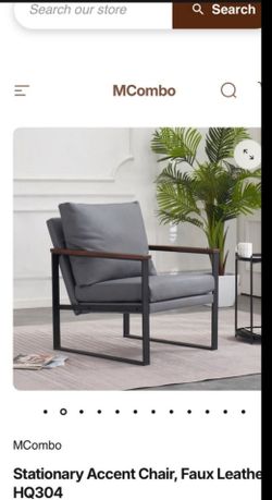 MCombo Leather Chair with Metal Frame