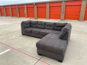 Delivery available Ashley furniture Gray Fabric Sectional Sofa with Chaise