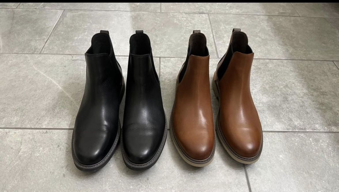 Cole Haan Chelsea Boots 10.5 Black And Brown 