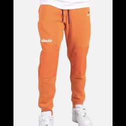 Nike Block Logo Sweat Pants Joggers Box Orange