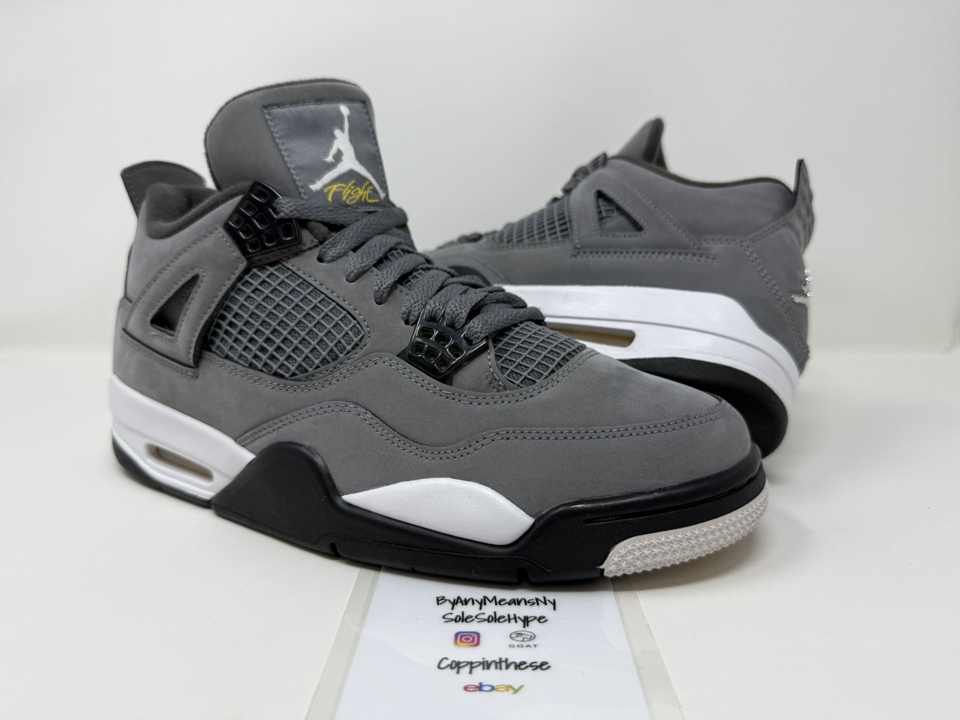 USED 2019 NIKE AIR JORDAN RETRO 4 IV COOL GREY SIZE 9.5