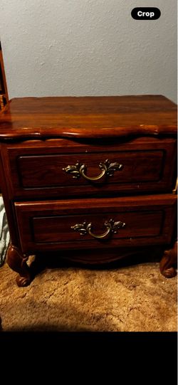 To end tables and dresser with mirror