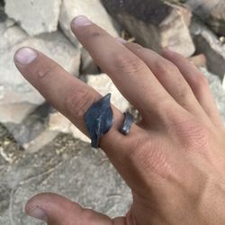In Your Size. Leaf Ring Hand Forged 