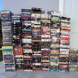 Over 250 VHS - 100 DVD’s - Huge Lot Of movies 