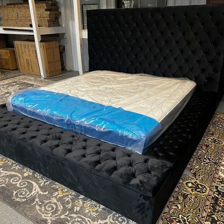 Storage Bed Frame Available In Black And Grey $599 For Queen 