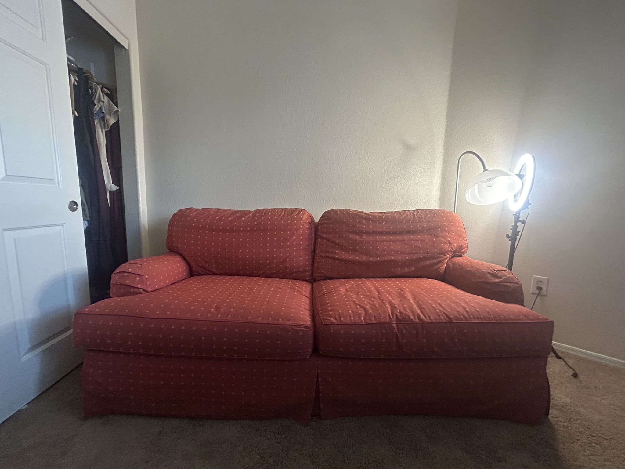Red Feather Couch Loveseat