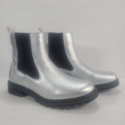 Boutique By Corkys To Be Honest Silver Metallic Chelsea Boots Women Size 9