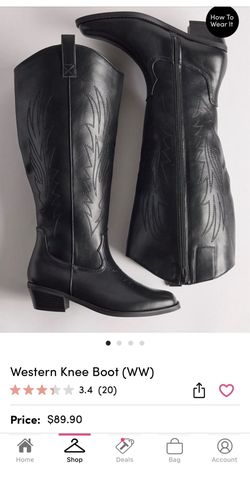 NEW Torrid Western Black Boots size 11WW $40