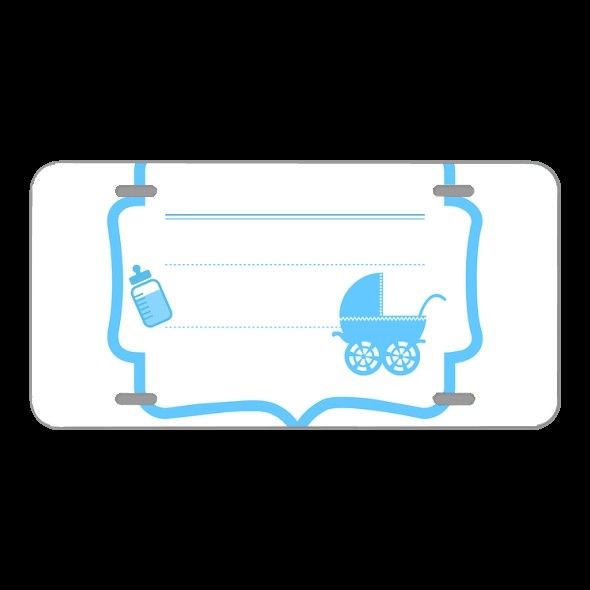 License Plate Novelty Car Front Baby Boy Baby Bottle Baby Tea
