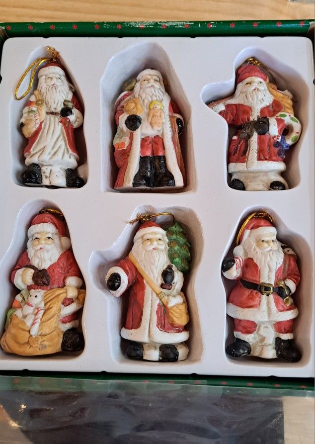 New Vintage Santa Ornaments