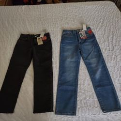 New  Two Pair Girls Levi's Jeans 