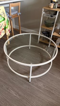 FREE white glass coffee table