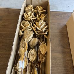 Artificial Gold Roses 