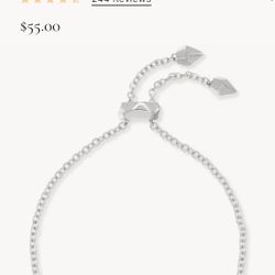 Kendra Scott Elaina Silver Bracelet 