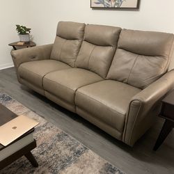 Leather Reclining Sofa