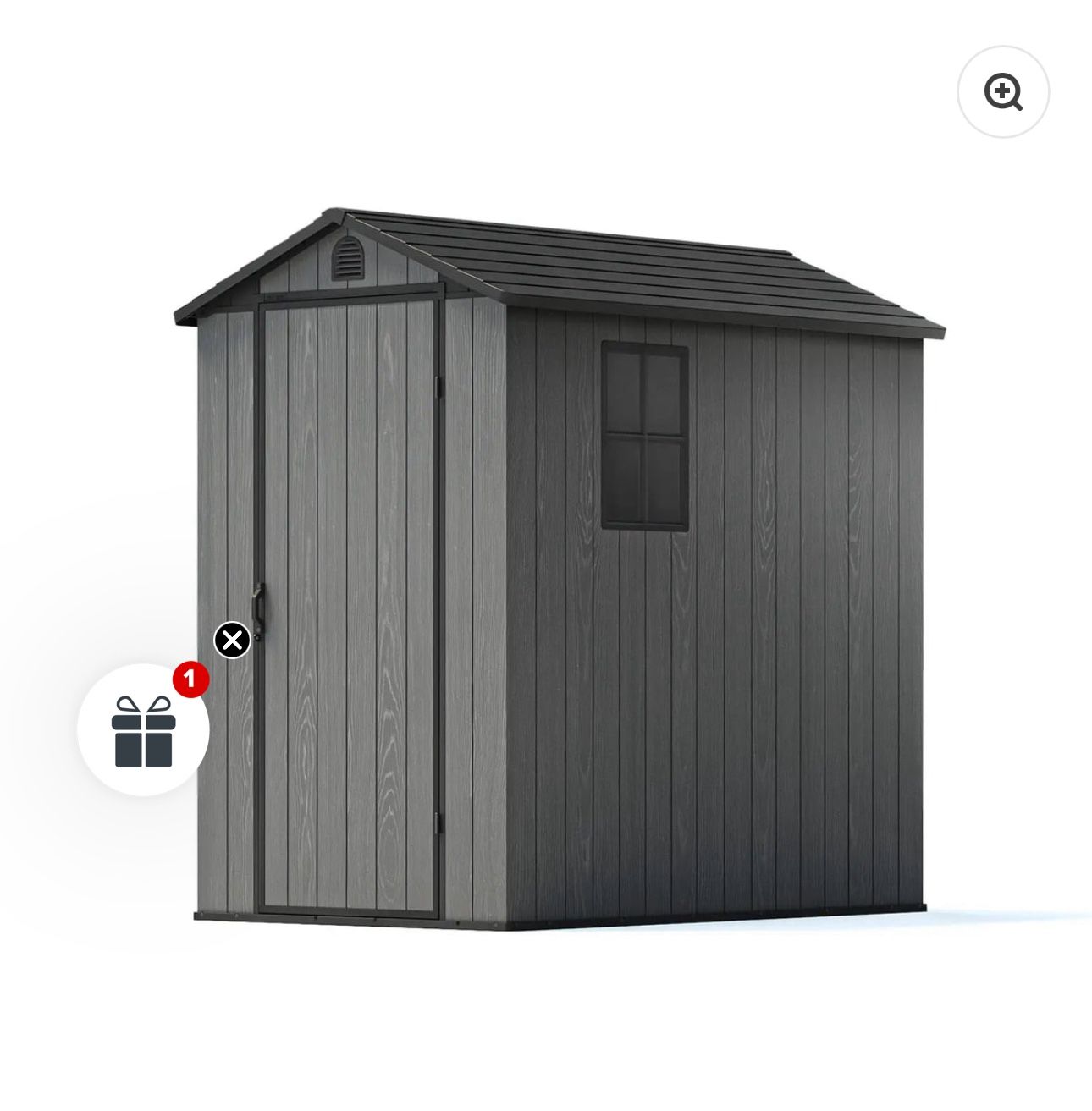 Patiowell 4' x 6' Outdoor Storage Shed with Floor, Plastic Shed Outside Resin Tool Shed with Window and Lockable Door for Backyard Garden Patio Lawn,