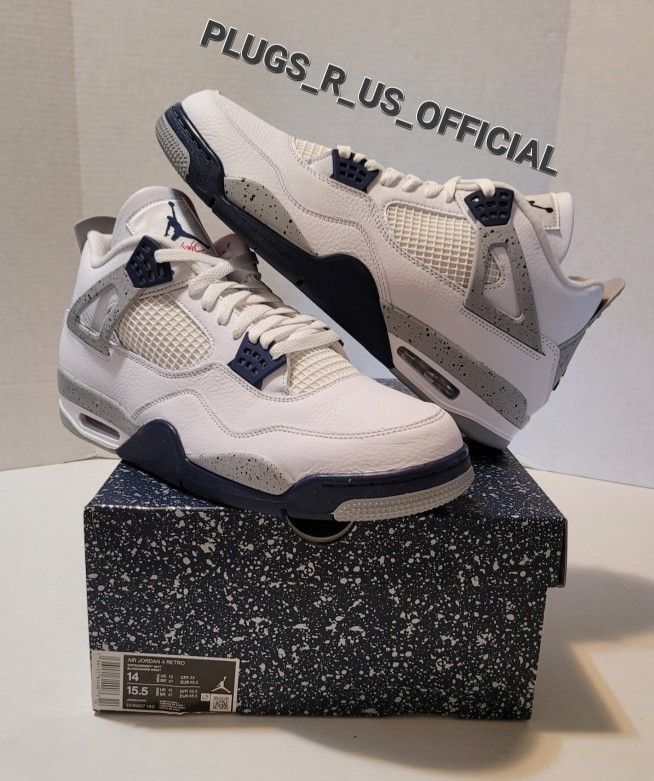 JORDAN 4 RETRO MIDNIGHT NAVY SIZE 14M/15.5W NIB/DS display picture 3