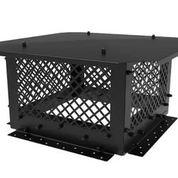 14 in. x 14 in. Black Galvanized Steel Fireplace Chimney Caps for Outside