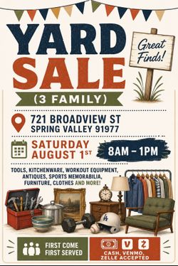 Yard sale  multi family