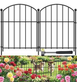 in x 10 ft Arched Garden Fence Panels, -10 Pack the( hammer not included ) (N83)