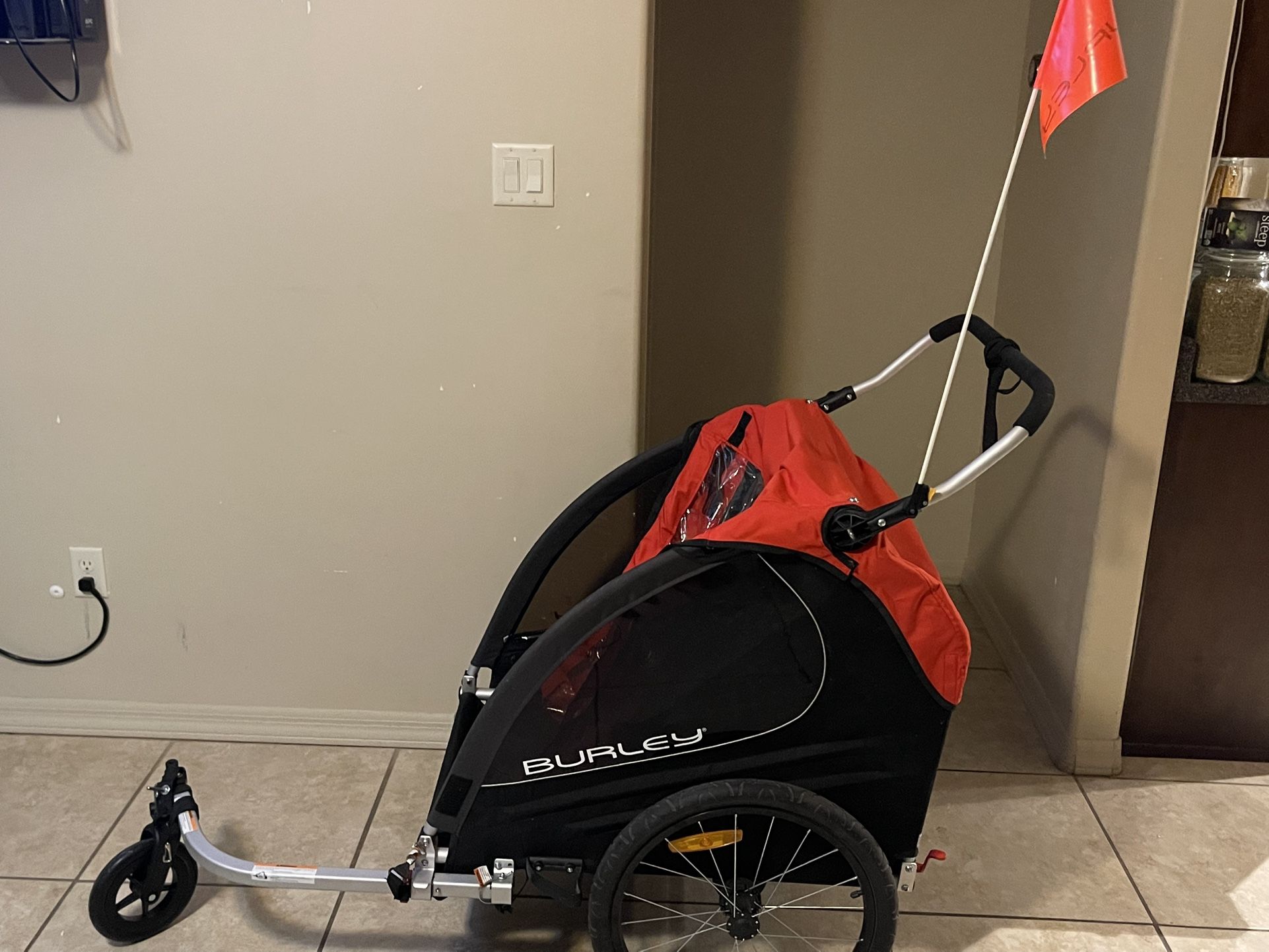 Burley, Honey Bee, Bike Trailer/ Stroller, Red