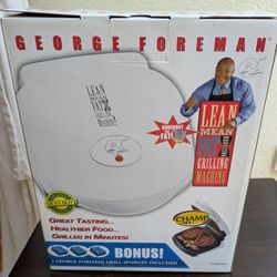 NIB - George Foreman Lean Mean Fat Reducing Indoor Electric Grill
